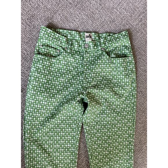 Levi’s silver tab green geometric retro polyester pants vintage women’s 9/10 - Picture 2 of 10